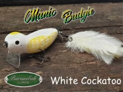 BARAMBAH MANIC BUDGIE -Fishing Gear Shop Manic Budgie White Cockatoo 1024x1024