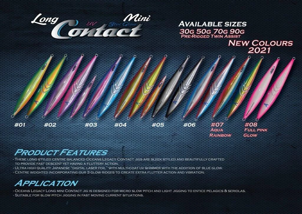 OCEAN’S LEGACY LONG CONTACT JIG 70G 1 OCEAN’S LEGACY LONG CONTACT JIG 70G