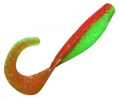 Zman 4″ Streakz Curly Tail Plastics -Fishing Gear Shop Nuked Chicken Glow