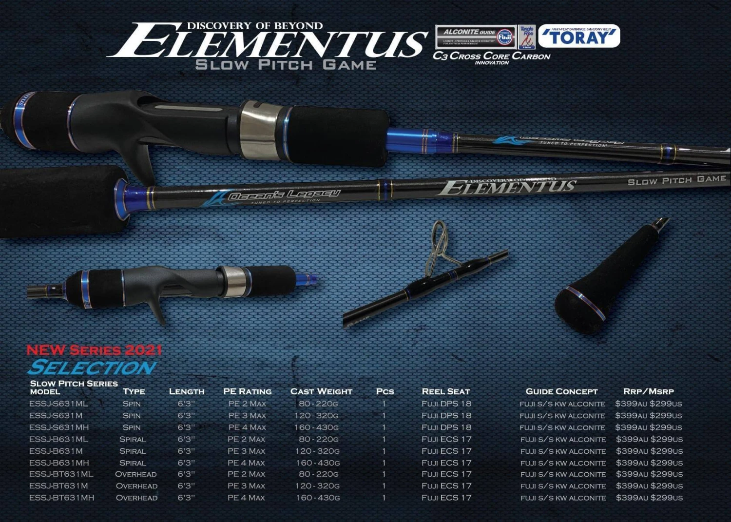 Ocean’s Legacy Elementus Slow Pitch Spin Rod 1 Ocean’s Legacy Elementus Slow Pitch Spin Rod