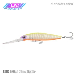 SAMAKI REDIC JERKBAIT DS100 -Fishing Gear Shop Samaki Redic DS120 Cleopatra Tiger UV 92abd27b fad5 457c 8aae 27e93c210a69 800x 1