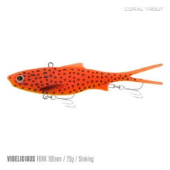Samaki Vibelicious 100MM/20G Soft Vibe -Fishing Gear Shop Samaki Vibelicious Fork 100mm 20g Coral Trout 800x