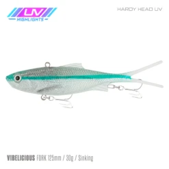 Samaki Vibelicious 125MM/30G Soft Vibe -Fishing Gear Shop Samaki Vibelicious Fork 125mm 30g Hardy Head UV 800x