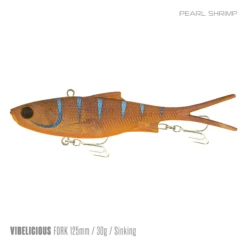 Samaki Vibelicious 125MM/30G Soft Vibe -Fishing Gear Shop Samaki Vibelicious Fork 125mm 30g Pearl Shrimp 800x
