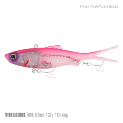 Samaki Vibelicious 125MM/30G Soft Vibe -Fishing Gear Shop Samaki Vibelicious Fork 125mm 30g Pink Purple Head 800x