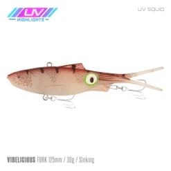 Samaki Vibelicious 125MM/30G Soft Vibe -Fishing Gear Shop Samaki Vibelicious Fork 125mm 30g UV Squid 800x