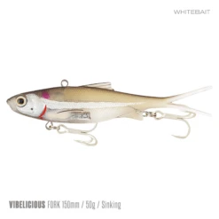 Samaki Vibelicious 150MM/50G Soft Vibe -Fishing Gear Shop Samaki Vibelicious Fork 150mm 50g Whitebait 800x