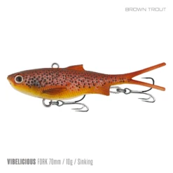 Samaki Vibelicious 70MM/10G Soft Vibe -Fishing Gear Shop Samaki Vibelicious Fork 70mm 10g Brown Trout 800x