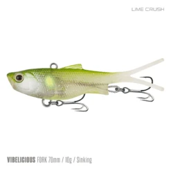 Samaki Vibelicious 70MM/10G Soft Vibe -Fishing Gear Shop Samaki Vibelicious Fork 70mm 10g Lime Crush 800x
