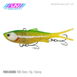 Samaki Vibelicious 70MM/10G Soft Vibe -Fishing Gear Shop Samaki Vibelicious Fork 70mm 10g Midori Mullet UV 800x