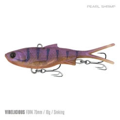 Samaki Vibelicious 70MM/10G Soft Vibe -Fishing Gear Shop Samaki Vibelicious Fork 70mm 10g Pearl Shrimp 800x