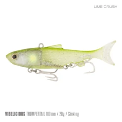 Samaki Vibelicious Thumper 100MM/20G Soft Vibe -Fishing Gear Shop Samaki Vibelicious Thumpertail 100mm 20g Lime Crush 800x