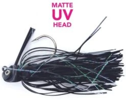 VEX BASSIN FODDER SWIM HEAD 1/4OZ -Fishing Gear Shop black pearl 2 1